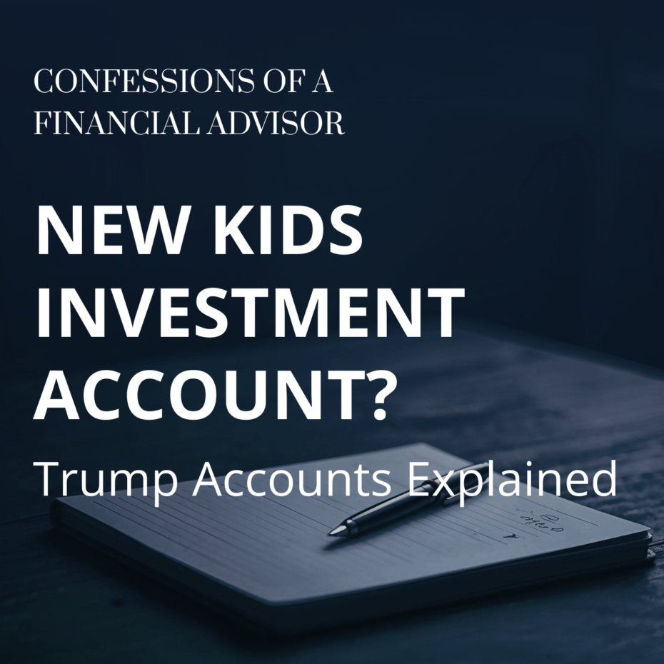 Notebook and pen representing a financial advisor writing about new kids investment accounts and Trump Accounts